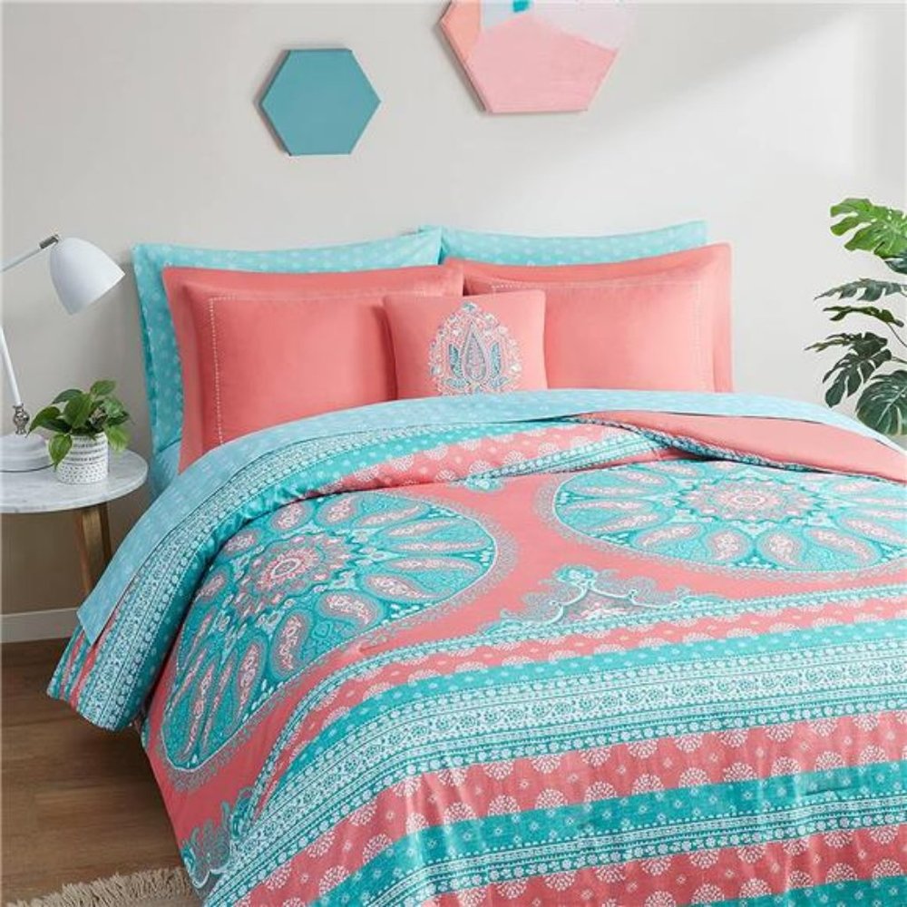 Bed in A Bag Queen Size, Boho Mandala 8 Piece Complete Comforter Sets with Sheet